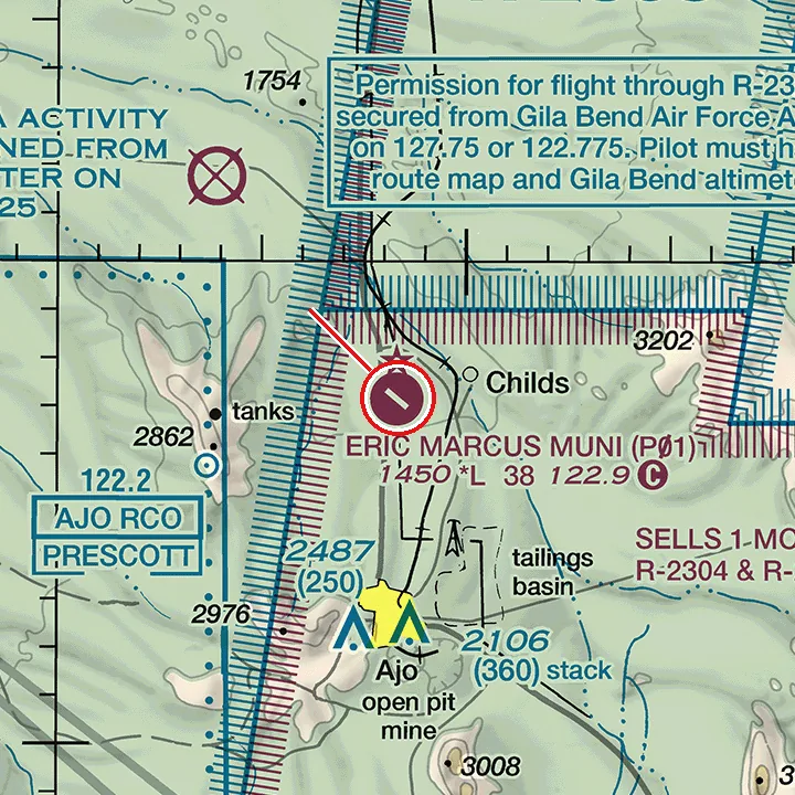FAA sectional chart excerpt